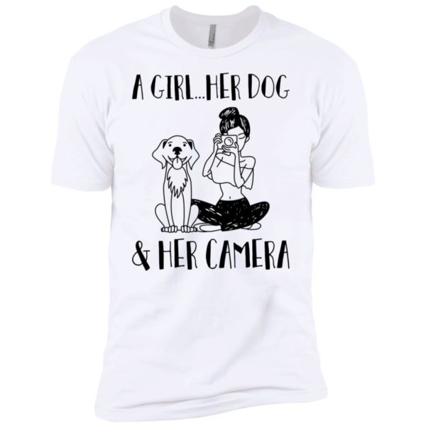 A Girl Her Dog and Her Camera Shirt