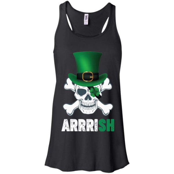 Arrrish Irish Pirate Skull Clover Shirt