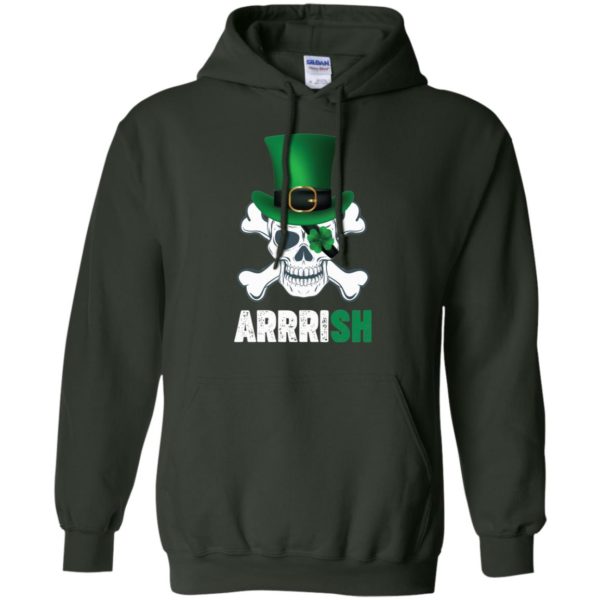 Arrrish Irish Pirate Skull Clover Shirt