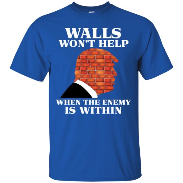 Walls Won't Help When The Enemy Is Within Funny Trump Shirt