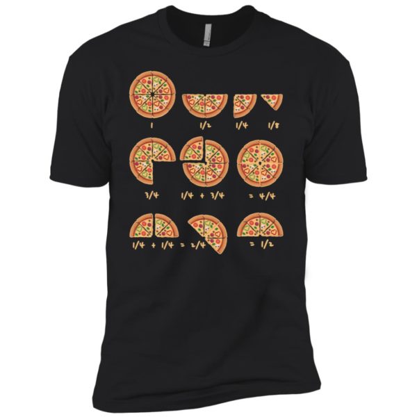 Pizza Salami Cheese Quick Maths Fractions Teacher Shirt