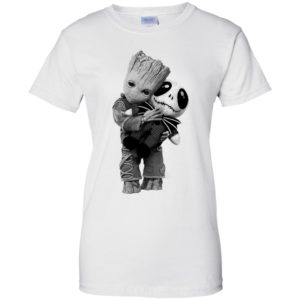 Baby Groot Hug Jack Skellington Shirt