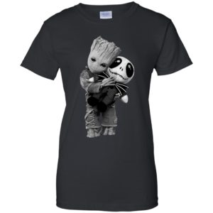 Baby Groot Hug Jack Skellington Shirt