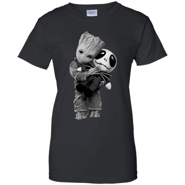 Baby Groot Hug Jack Skellington Shirt