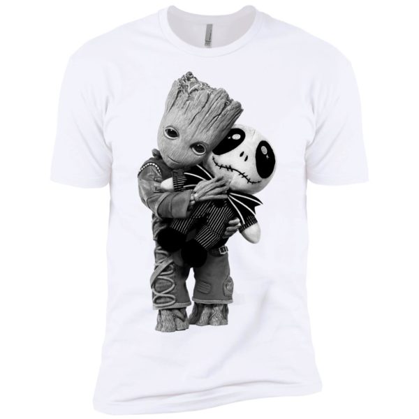 Baby Groot Hug Jack Skellington Shirt