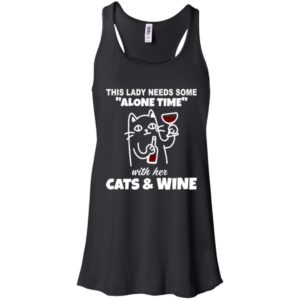 This Lady Needs Some Alone Time With Her Cats and Wine Shirt
