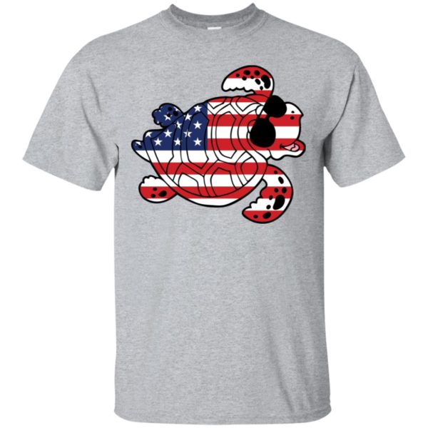 Turtle American Flag Independence Day Shirt