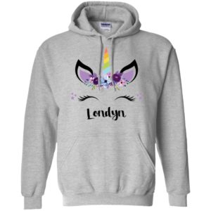 Londyn Unicorn Face and Pink Purple Flowers Shirt