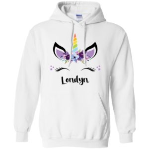 Londyn Unicorn Face and Pink Purple Flowers Shirt