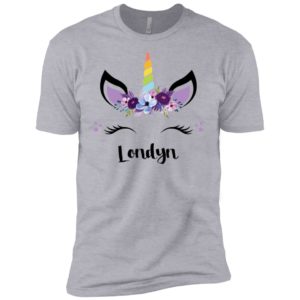 Londyn Unicorn Face and Pink Purple Flowers Shirt