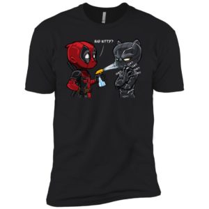 Bad Kitty Deadpool and Black Panther Shirt
