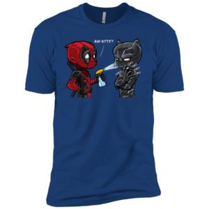Bad Kitty Deadpool and Black Panther Shirt