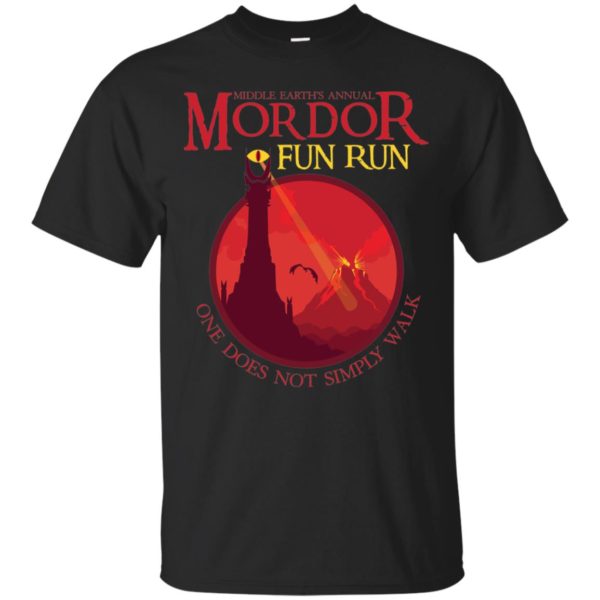 Middle Earth's Annual Mordor Fun Run One Does Not Simply Walk Shirt