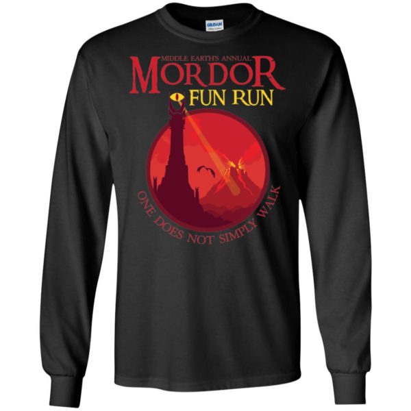 Middle Earth's Annual Mordor Fun Run One Does Not Simply Walk Shirt