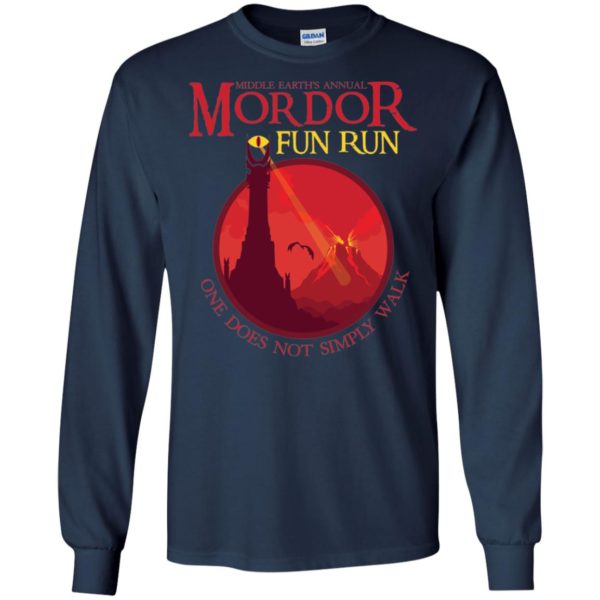 Middle Earth's Annual Mordor Fun Run One Does Not Simply Walk Shirt