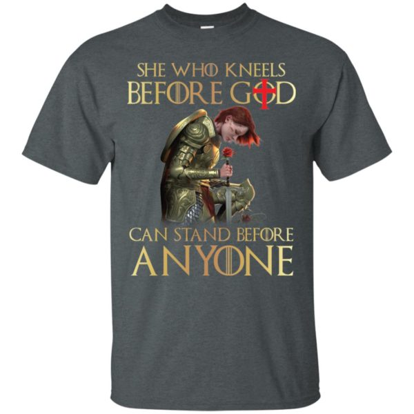 Knight Templar She Who Kneels Before God Can Stand Before Anyone Shirt