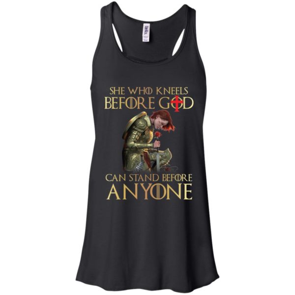 Knight Templar She Who Kneels Before God Can Stand Before Anyone Shirt