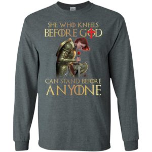Knight Templar She Who Kneels Before God Can Stand Before Anyone Shirt image Knight Templar She Who Kneels Before God Can Stand Before Anyone Shirt