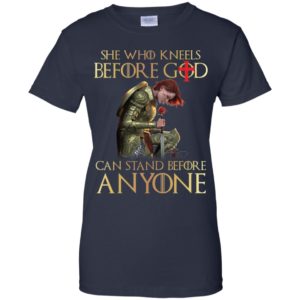 Knight Templar She Who Kneels Before God Can Stand Before Anyone Shirt image Knight Templar She Who Kneels Before God Can Stand Before Anyone Shirt