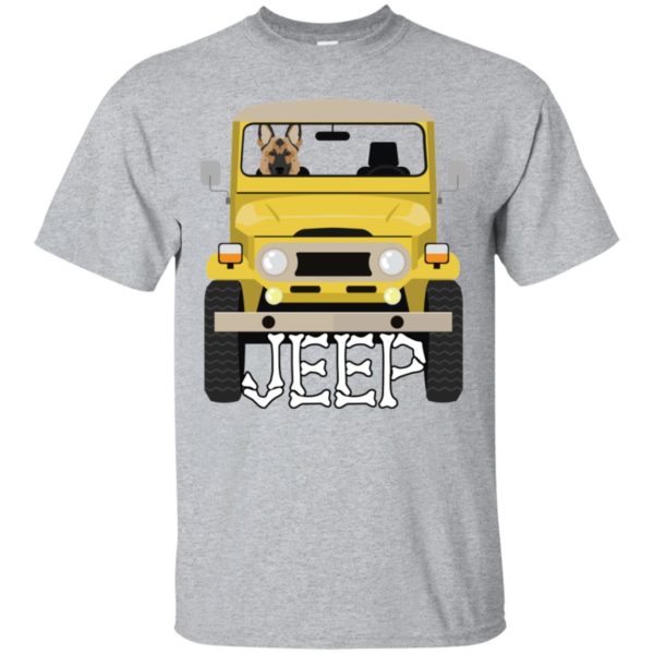 German Shepherd Dog Riding on Jeep Shirt