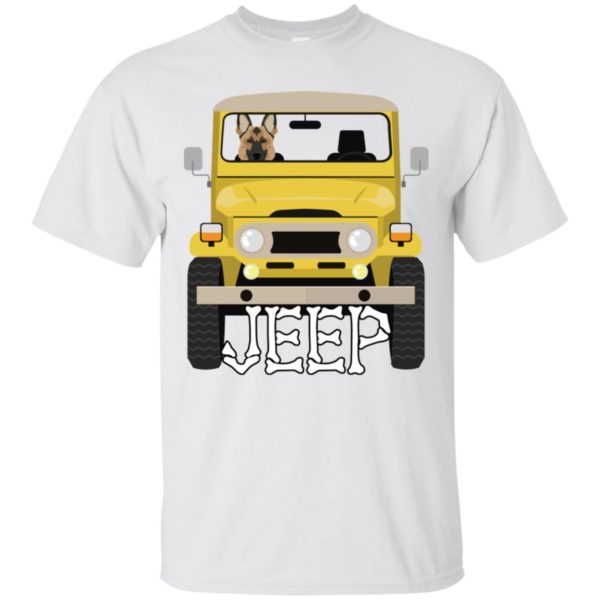 German Shepherd Dog Riding on Jeep Shirt