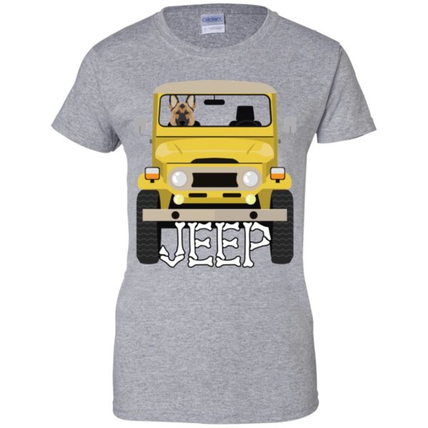 German Shepherd Dog Riding on Jeep Shirt