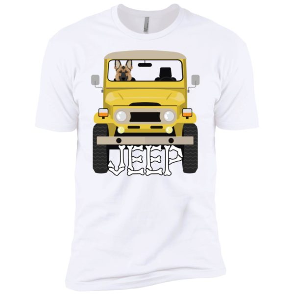 German Shepherd Dog Riding on Jeep Shirt