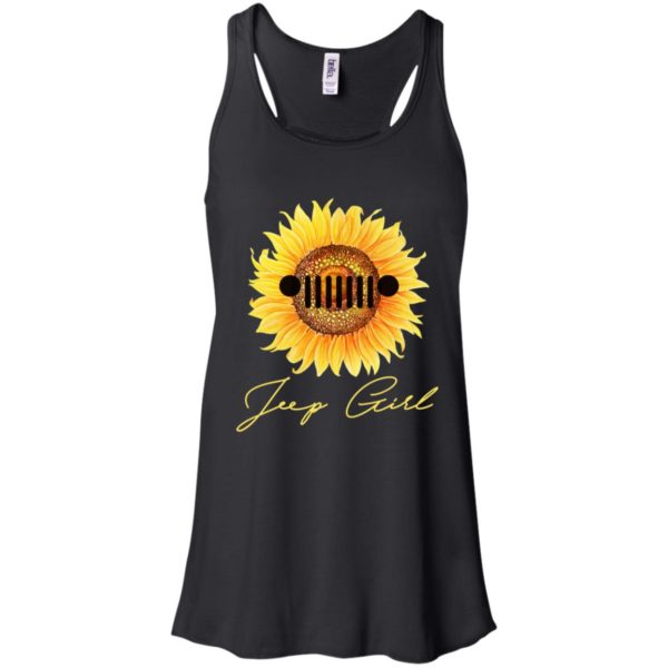 Jeep Girl Sunflower Lover Hippie Vintage Gift Racer Shirt