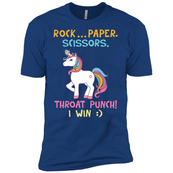 Unicorn Rock Paper Scissors Throat Punch I Win Shirt