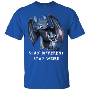 Stitch and Toothless Stay Different Stay Weird Shirt