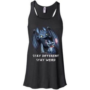 Stitch and Toothless Stay Different Stay Weird Shirt