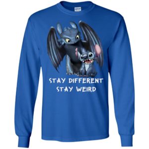 Stitch and Toothless Stay Different Stay Weird Shirt