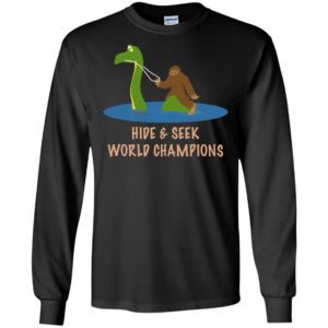 Bigfoot Loch Ness Hide & Seek World Champions Funny Shirt image Bigfoot Loch Ness Hide & Seek World Champions Funny Shirt