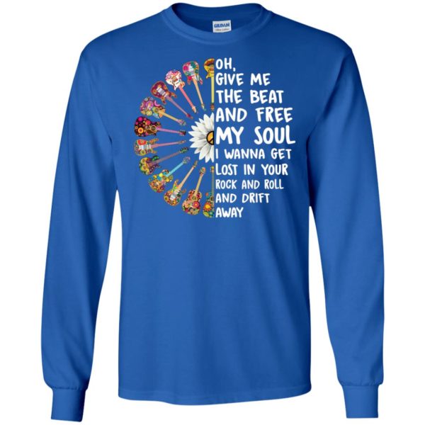 Hippie Guitar Oh Give Me The Beat And Free My Soul Shirt