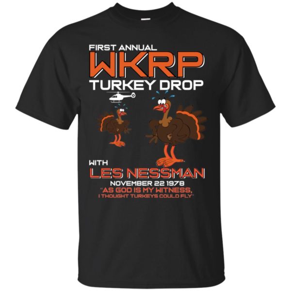 First Annual WKRP Turkey Drop With Les Nessman Shirt