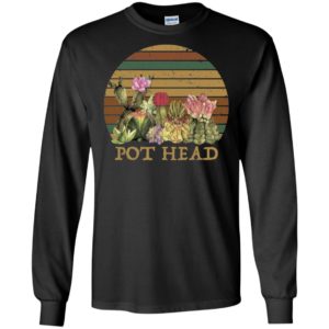 Sunset Retro Cactus Pot Head Shirt image Sunset Retro Cactus Pot Head Shirt