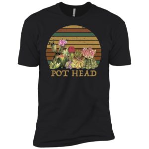 Sunset Retro Cactus Pot Head Shirt image Sunset Retro Cactus Pot Head Shirt