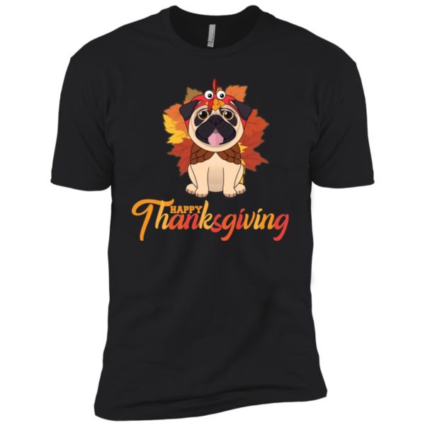 Happy Thanksgiving Pug Turkey Dog Shirt