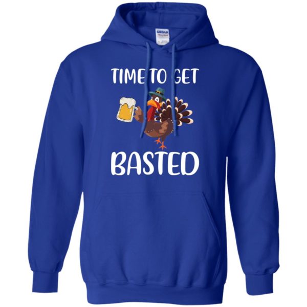 Time To Get Basted Funny Beer Thanksgiving Turkey Shirt