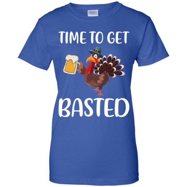 Time To Get Basted Funny Beer Thanksgiving Turkey Shirt