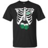St. Patrick’s Day Skeleton Green Beer Ribcage Funny Irish Drinking Shirt