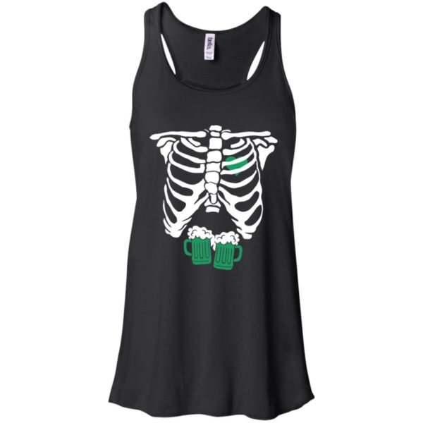 St. Patrick's Day Skeleton Green Beer Ribcage Funny Irish Drinking Shirt