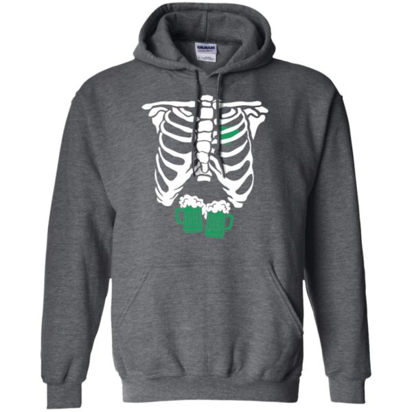 St. Patrick's Day Skeleton Green Beer Ribcage Funny Irish Drinking Shirt