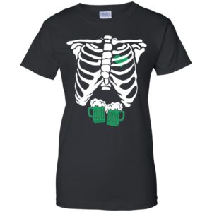 St. Patrick's Day Skeleton Green Beer Ribcage Funny Irish Drinking Shirt image St. Patrick's Day Skeleton Green Beer Ribcage Funny Irish Drinking Shirt