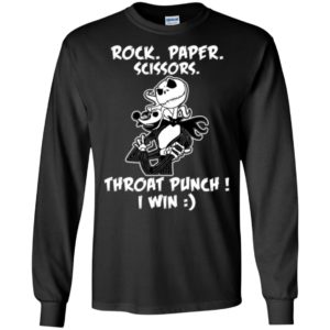 Jack Skellington Rock Paper Scissors Throat Punch I Win Shirt