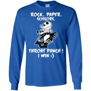Jack Skellington Rock Paper Scissors Throat Punch I Win Shirt