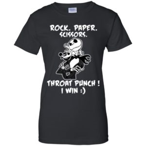 Jack Skellington Rock Paper Scissors Throat Punch I Win Shirt