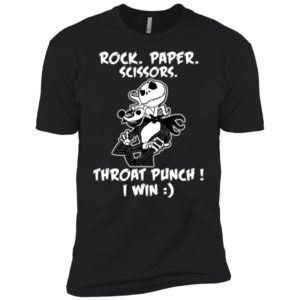 Jack Skellington Rock Paper Scissors Throat Punch I Win Shirt