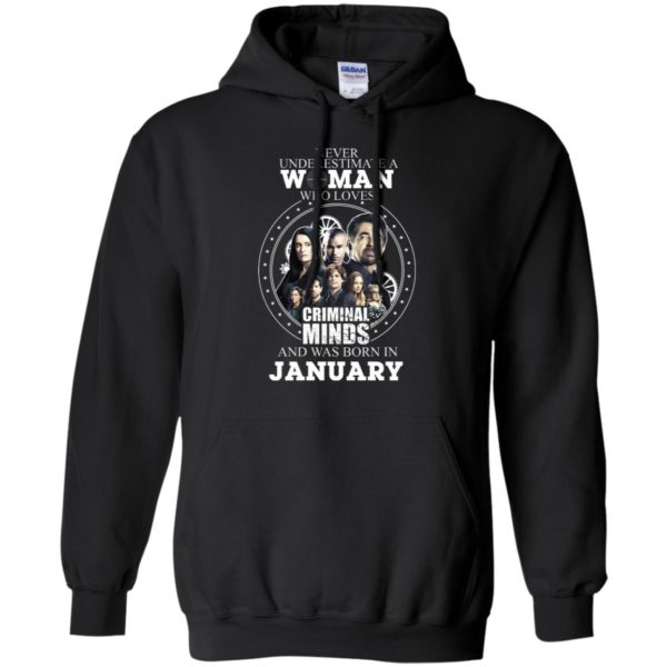 Never Underestimate A Woman Who Loves Criminal Minds January Shirt