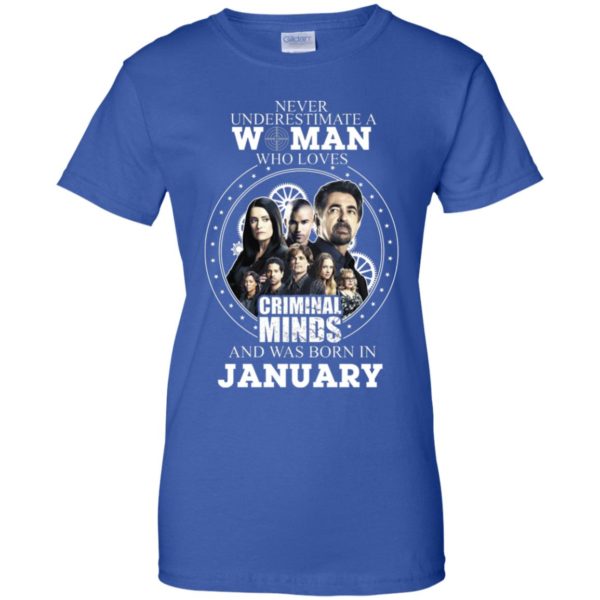 Never Underestimate A Woman Who Loves Criminal Minds January Shirt